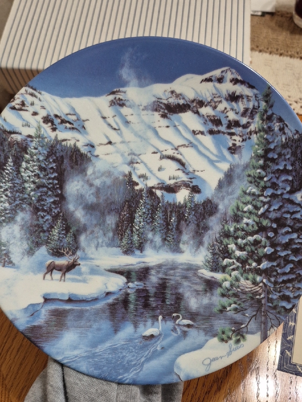 W.S. George 'Winter Peace in Yellowstone Park' Collector Plate # 445B